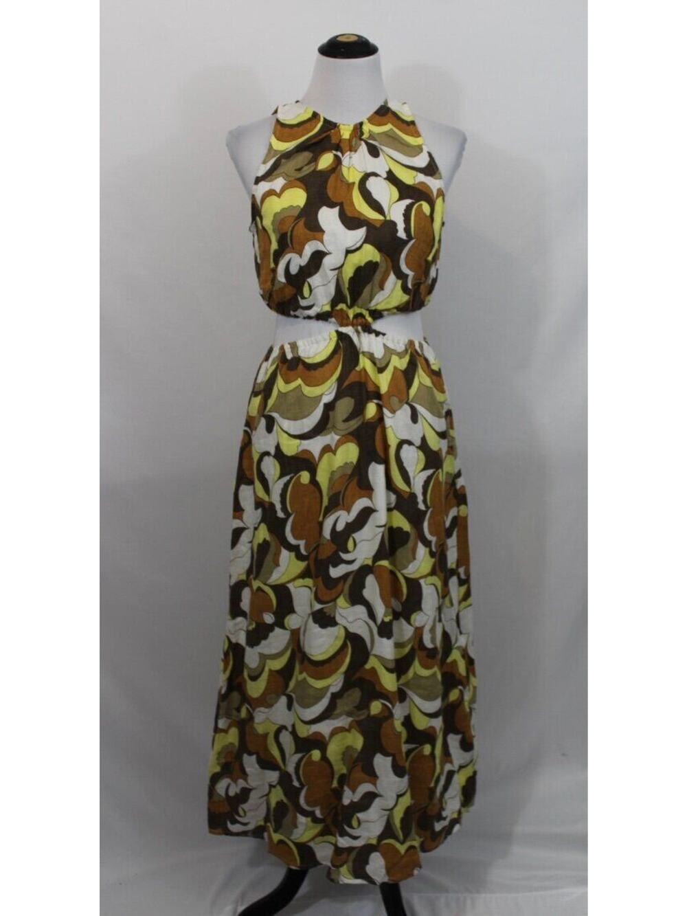 FAITHFULL THE BRAND SZ S Small 4 US Trapani Maxi Dress Onassis Print NWT